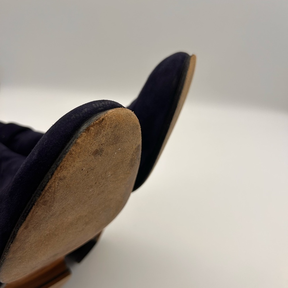 Hermes Neo Boots Navy Suede Palladium Hardware SIZE 38.5 No Box No Dustbag - Picture 7 of 16